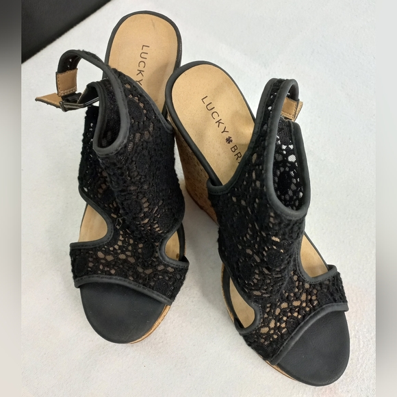 Lucky Brand Shoes - Lucky Brand Cork Wedge Heels Size 7M